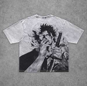เสื้อยืดกราฟิกสไตล์อนิเมะ เสื้อยืดผ้าฝ้ายพรีเมี่ยม - Product Image 2