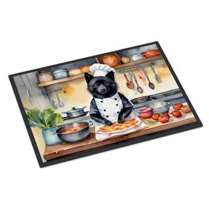 Schipperke the Chef Doormat Non-Slip Washable Low Pile Indoor/<b>Outdoor</b> Entryway Rugs 24H X 36W Front Door <b>Mat</b> - Product Image 1