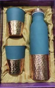 Coffret Cadeau Bouteille Imprimée Mandala avec Deux Tasses Assorties Bouteille d'Eau Isolée Réutilisable Vaisselle Premium Boîte Cadeau Vente en Gros - Product Image 6