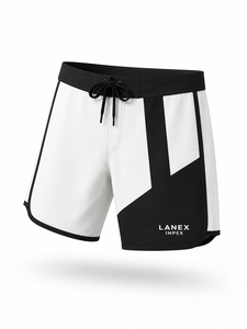 New Design Men's Quick Dry <b>Board</b> Shorts <b>Black</b> White Surf Swim Trunks Lightweight Beach Shorts Custom Water Sports Swimwear - Product Image 1