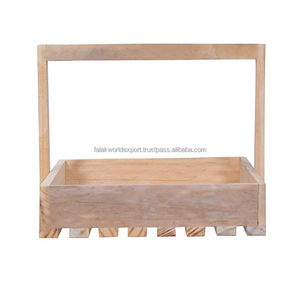 Wooden Nesting <b>Crates</b> Decorative Hand Crafted Polished Antique Imitation Paulownia Wood <b>Box</b> Storage Basket Container - Product Image 3