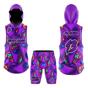 Topkwaliteit volledig gesublimeerde voetbaltrainingsuniformen, shirts, vesten, hoodies met compressieshorts voor buitensporten - Product Image 6