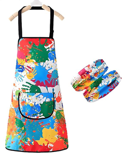 Juego de Delantales de Arte Ajustables con Bolsillos de Poliéster/Algodón para Niños, Unisex, Personalizados, para Pintura, Manualidades y Cocina - Servicio OEM - Product Image 1