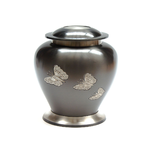 Urne noire de minuit ornée d'étoiles argentées dispersées. Une magnifique commémoration céleste, disponible à prix de gros. - Product Image 4