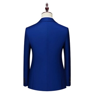 Veste de costume en velours côtelé rose pour homme, simple boutonnage, col à revers, coupe droite, en polyester tissé perlé anti-rétrécissement - Product Image 2