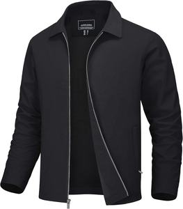 Veste softshell imperméable pour homme avec doublure en polaire, coupe-vent léger, imperméable à capuche pour les sports de plein air - Product Image 1