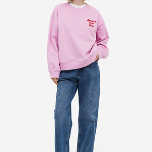 Sweat-shirt décontracté à épaules dénudées pour femme, manches longues, col large, avec logo personnalisé, vente en gros, nouvelle collection - Product Image 4