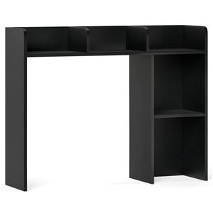 Libreria da scrivania in legno ingegnerizzato nero con monitor da 27FT/68,58 cm, 93,98 x 25,40 cm, e pensili da 73,66 cm con kit anti-ribaltamento - Product Image 3