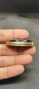 AAAAA Cabochon rainuré en laiton, Agate rayée étonnante, Pierre précieuse en vrac de guérison pour la fabrication de bijoux et la sertissage en clos - Product Image 3