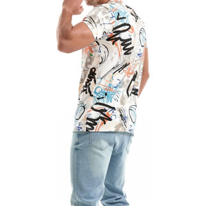 Camiseta de Manga Corta con Estampado Gráfico Hipster Hip Hop para Hombre, Ropa Urbana, Moda Casual de Verano, Cuello Redondo de Algodón, Estilo Rap Moderno - Product Image 3