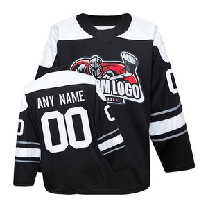 Top Quality Customized Embroidered Design Your Own Logo Sweat Wicking Ice Hockey Jerseys - Product Image 2