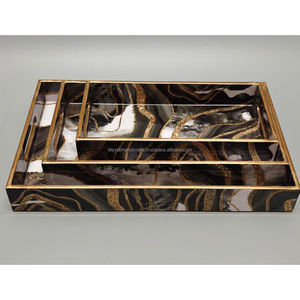 ถาดไม้พิมพ์ลายเคลือบไม้สำหรับบ้านถาดเสิร์ฟอาหารในครัวถาดไม้พิมพ์ลาย MDF โดยหัตถกรรม tayyab - Product Image 5