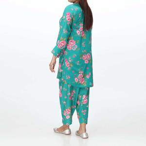 2PC Ensemble de pelouse imprimé numérique pour femmes PS4346 Ensemble élégant et élégant - Product Image 1