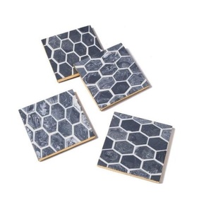 Premium Finish & Stylish Bone Inlay <b>Drink</b> <b>Coasters</b> with Customizable Color & Size Durable for Home Dining Living Room & Bar Use - Product Image 1