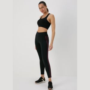High Waist Red Black Contrast Lift Leggings <b>Tummy</b> <b>Control</b> Anti-Roll Seamless Workout Yoga Pants for Women Gym Fit Clothing Women - Product Image 6