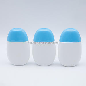 Ovale personnalisé 75ml 2.5oz Plat Grand Ventre Isolateur Solaire Bouteille Vide Compressible Cosmétique Emballage Doux Au Toucher Bouteille Avec Buse - Product Image 2