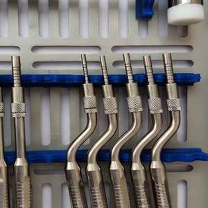 Kit d'osteotomes pour sinus lift, manuel, en acier inoxydable, autoclavable, ensemble droit, marteau convexe Mead, cassette, instruments dentaires, oral - Product Image 4