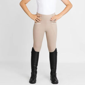 Pantalons d'équitation pour enfants et femmes, tissu extensible doux, élégants, confortables, pantalons d'entraînement en spandex, culottes d'équitation pour femmes - Product Image 1