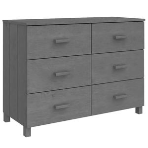 Credenza in Legno di Pino Massiccio Grigio Scuro, Dimensioni Medie, Materiale MDF - Product Image 2