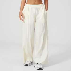 Wholesale Women's Wide Leg Workout <b>Pants</b> Moisture Wicking Lightweight Breathable Athletic <b>Lounge</b> <b>Pants</b> Custom Activewear - Product Image 2