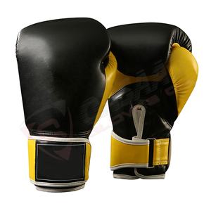Gant de combat de boxe en cuir rouge-blanc avec entraînement au pouce attaché-Équipement de fitness de gymnastique de boxe-Gants de kickboxing de boxe - Product Image 3