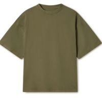 T-shirt en coton à manches courtes surdimensionné pour homme, col rond, couleur unie, tricot jersey, haut décontracté, longueur normale, confortable et respirant