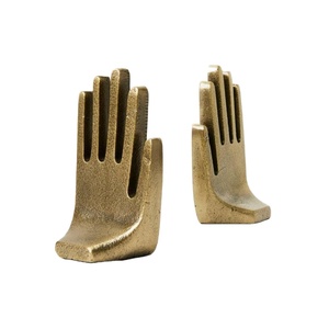 Antique Hand Figurine Heavy Duty Sculptural Bookends Adjustable Heavyweight Anti Slip <b>Book</b> Ends For Home <b>Decoration</b> Items - Product Image 1
