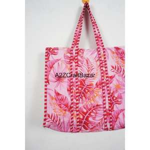 Bolsa de Mano Grande, 100% Algodón Puro, Multicolor, a Rayas, con Asas Largas, Ecológica y Sostenible, para la Playa y Compras - Product Image 3