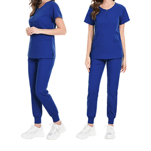 Nuevo Conjunto de Uniformes Médicos Quirúrgicos para Hospital: Blusas de Manga Corta y Pantalones para Mujer y Hombre, Ideal para Veterinarios y Doctores, Kit de Ropa de Trabajo Médica - Product Image 3