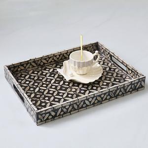 Plateau Feng Shui de Luxe Fait Main Écologique avec Incrustations en Os – Design Décoratif Élégant, Qualité Supérieure pour la Maison et la Cuisine (Idéal pour Servir) - Product Image 4