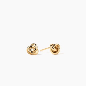 9K 10K 14K 18K Solid Gold Lab Grown Diamond Knot Stud <b>Earrings</b> Minimalist Design Wedding & Daily Wear Gift for Women - Product Image 2
