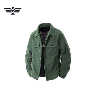 Chaqueta de Pana con Botones para Hombre, Estilo Casual, Invierno, Diseño Sólido, Tejido de Punto con Decoración, Transpirable, Personalizable - Product Image 2