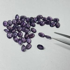 Pierres précieuses d'alexandrite en vrac pour la fabrication de bijoux, vente chaude, pierre d'alexandrite ovale de laboratoire, taille fusion flamme créée en laboratoire - Product Image 4