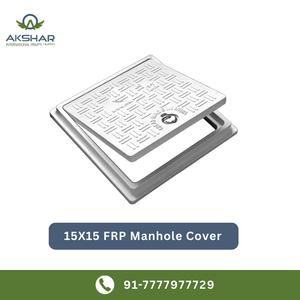 Tapa de alcantarilla de FRP de 15 x 15, cubierta de drenaje de plástico reforzado con fibra de vidrio, ligera y de alta resistencia para sistemas de drenaje - Product Image 4