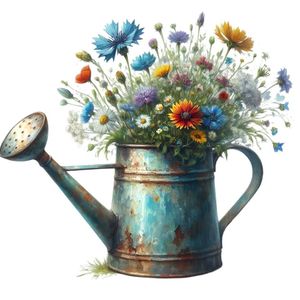 Portable lightweight metal watering can for easy gardening long spout ergonomic handle rust resistant coating durable - Product Image 4