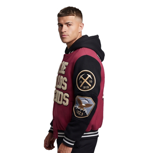 <b>Men</b> Varsity <b>Jacket</b> Wool Sleeve Patches Embroidered <b>Letter</b> Baseball Varsity Coat <b>Men's</b> Turn Down Collar Varsity <b>Jacket</b> <b>Mens</b> - Product Image 5