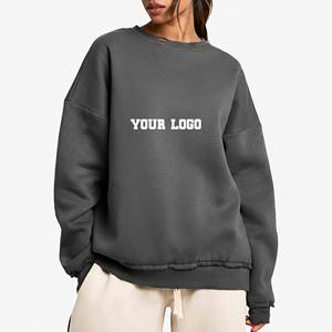 Sudadera con capucha de invierno para mujer, personalizable, MOQ bajo, ecológica, de forro polar de 300g, oversize, con cremallera de un cuarto, hombros caídos y doble cremallera - Product Image 2
