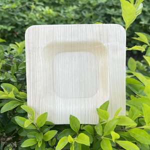 Plato de Hoja de Areca para Barbacoa, Vajilla Biodegradable y Compostable, Venta al por Mayor Directa de Fábrica, Platos de Hoja de Plátano de Vietnam, Cubiertos de Palma - Product Image 1
