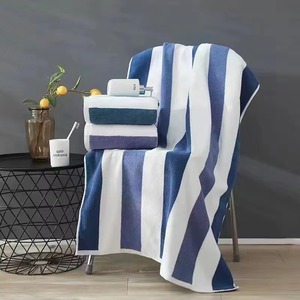 Striped Cotton Beach Towel Rectangle Quick-Dry Woven Modern Summer Adult Towels Wholesale Bulk Supplier Best Price Cheap Price - Product Image 1