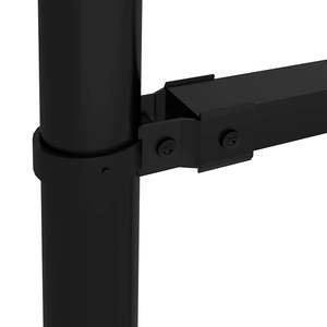 Valla de Jardín de Acero Negra con Punta de Lanza de 71.3"x68.9" y Puertas - Product Image 3