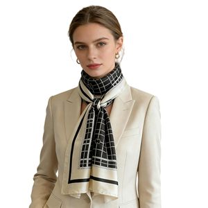 Custom 100% Silk Scarf Digital Print Your Own Design Satin Square Scarf for Women Featuring Dot Bows Patterns Skin-Friendly - Product Image 1