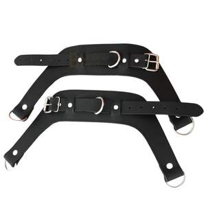 Premium Leather Wrist and Ankle Cuffs <b>for</b> BDSM Control Play - Product Image 2