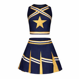 Uniformes de cheerleading personnalisés avec logo en strass, haut sans manches en spandex blanc, shorts, haute qualité, nouveau style, pour l'entraînement scolaire - Product Image 5