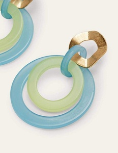 Boucles d'oreilles pendantes en résine multicolores de qualité supérieure pour femmes, bijoux de mode pour fêtes et mariages - Product Image 5