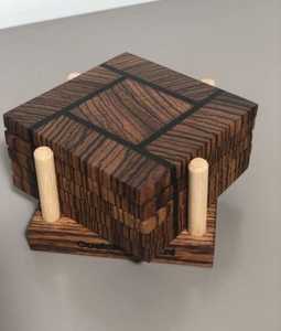 Handcrafted Natural <b>Wooden</b> <b>Coasters</b> with Anti-Scratch Pads for Hot and Cold Beverages Ideal for Dining Table walnut <b>coasters</b> - Product Image 2