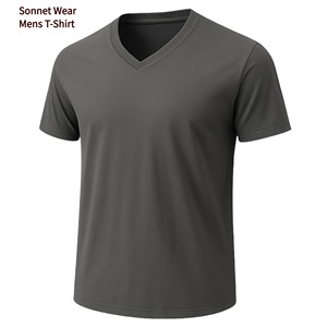 T-shirts pour hommes de haute qualité à col en V et manches courtes - Product Image 5