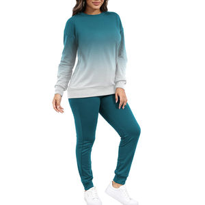 Conjunto Deportivo Informal de 2 Piezas para Mujer, Sudaderas con Decoración de Encaje, Venta al Por Mayor de Fábrica, para Gimnasio y Actividades al Aire Libre - Product Image 1