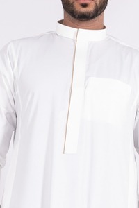Túnica islámica tradicional Juba para hombre, ropa musulmana cómoda, manga larga, corte holgado y modesto, tela transpirable - Product Image 6