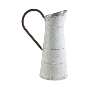 Macetero de Metal Galvanizado Vintage al por Mayor, Jarrón Grande Estilo Rústico con Asas Dobles para Decoración del Hogar y Jardín - Product Image 2