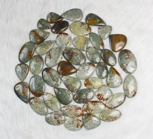 Pierres précieuses en vrac de jaspe américain véritable de qualité supérieure, formes multiples, dos plat, pour la fabrication de bijoux naturels, 1-2 pouces, vente en gros - Product Image 5